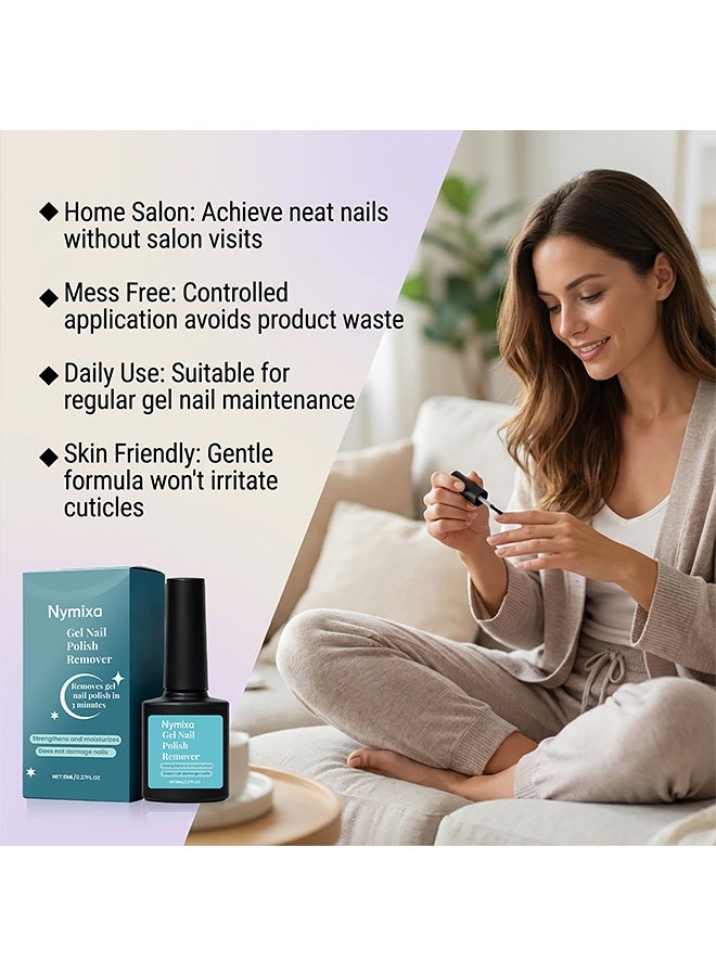 Nymixa Gel nail polish remover. Gentle in removing nail polish glue without the need for additional tools. Easy to use 8ml - Image 4